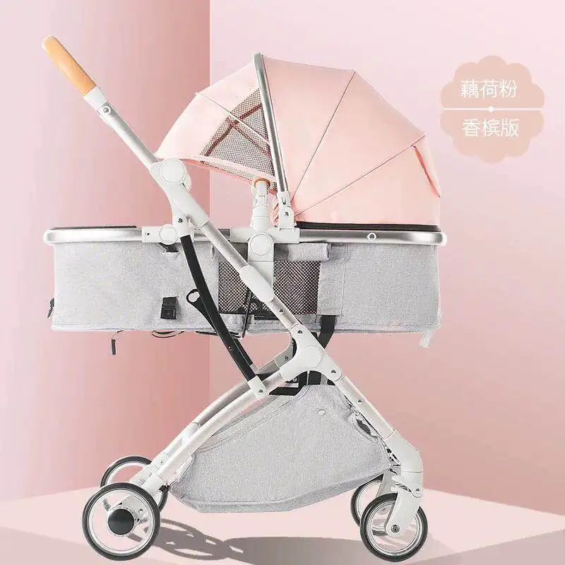 2020 latest European style 3 in 1 high landscape baby stroller for traveling