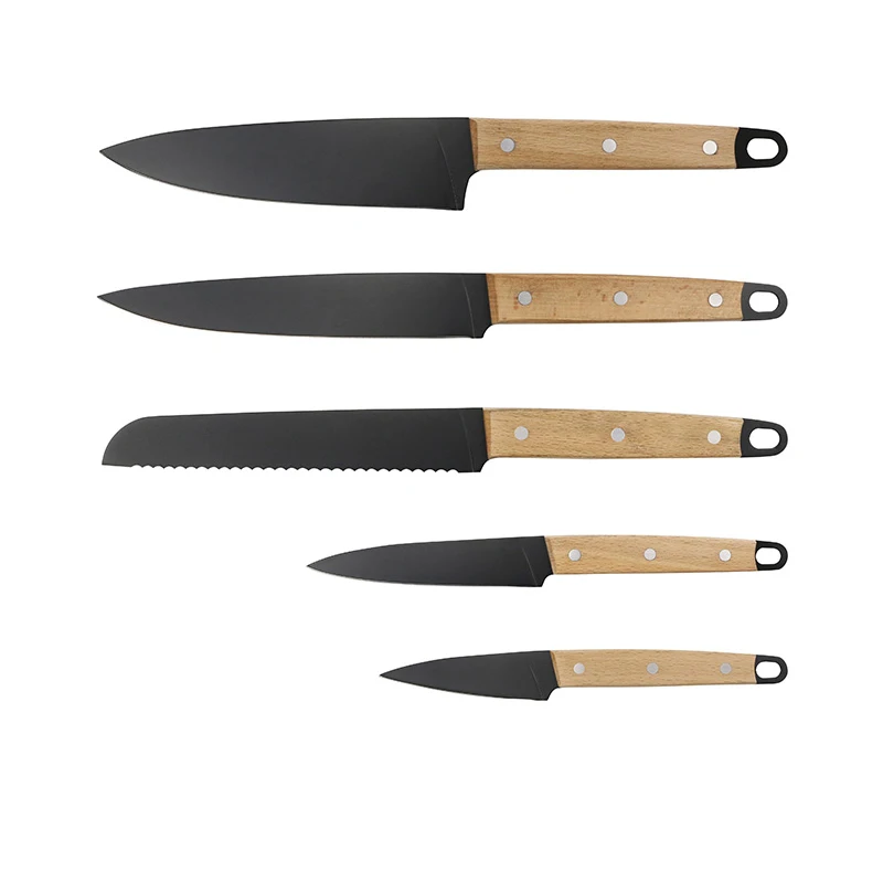 2023 New Desgin 5Pcs Kitchen Cooking Stainless Steel Knife Set