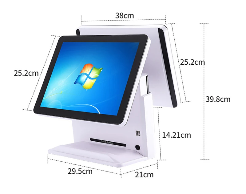 
15.6 inch capacitive touch screen cashier terminal cash register touch pos machine 