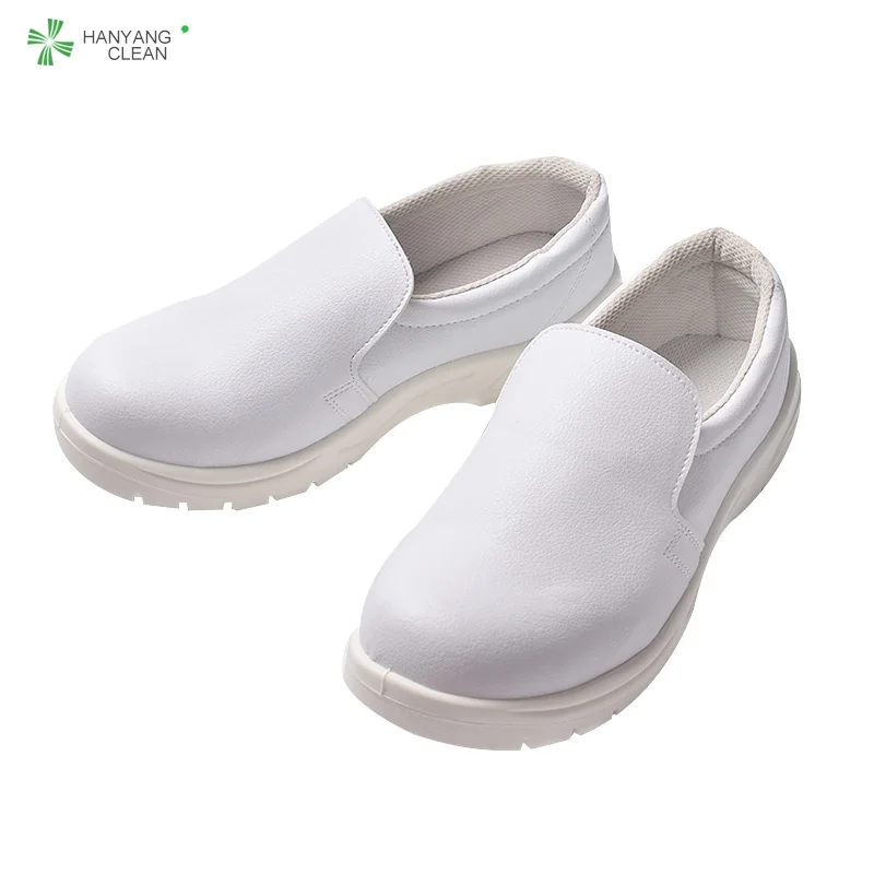 H-4505 White PU Leather Upper Material Unisex Gender steel toe esd anti static Safety Shoes