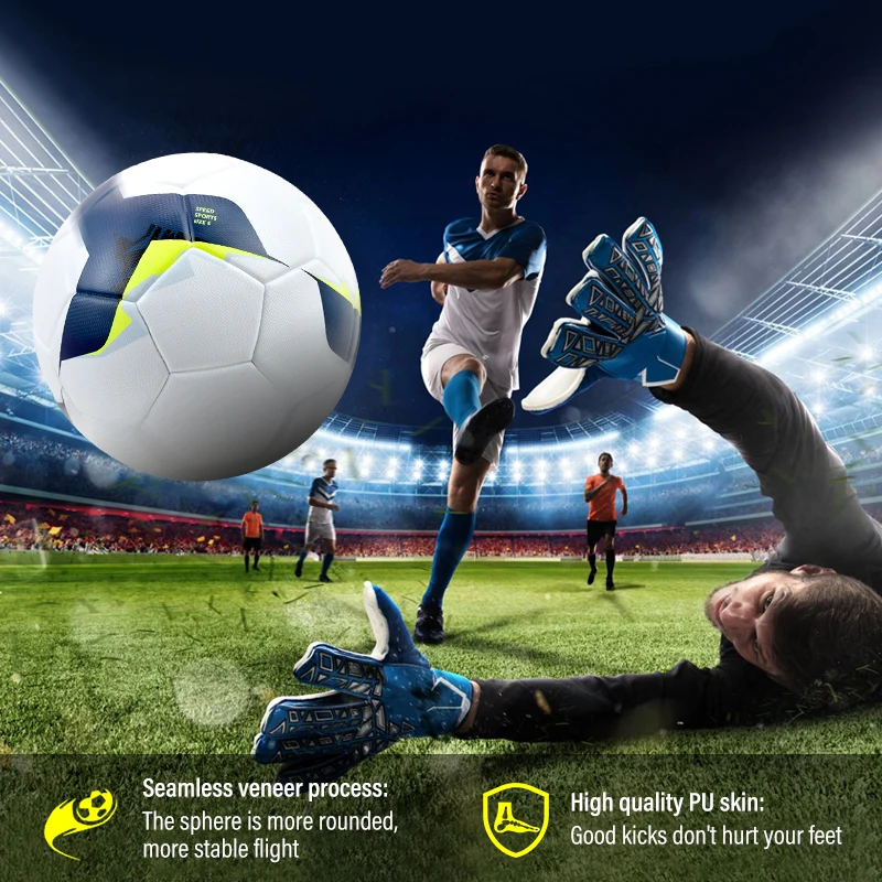 Hot Sales Ready stock soccer balls  PU Thermal Lamination OEM Custom football ball size 5 official match soccer ball