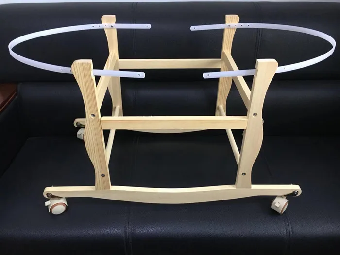 china wholesale infant wooden bassinet moses basket rocking stand