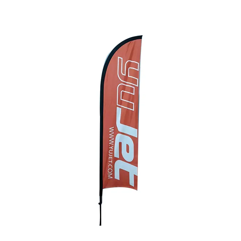 Custom flag outdoor advertising banner stands polyester teardrop bow flex flying beach feather flag