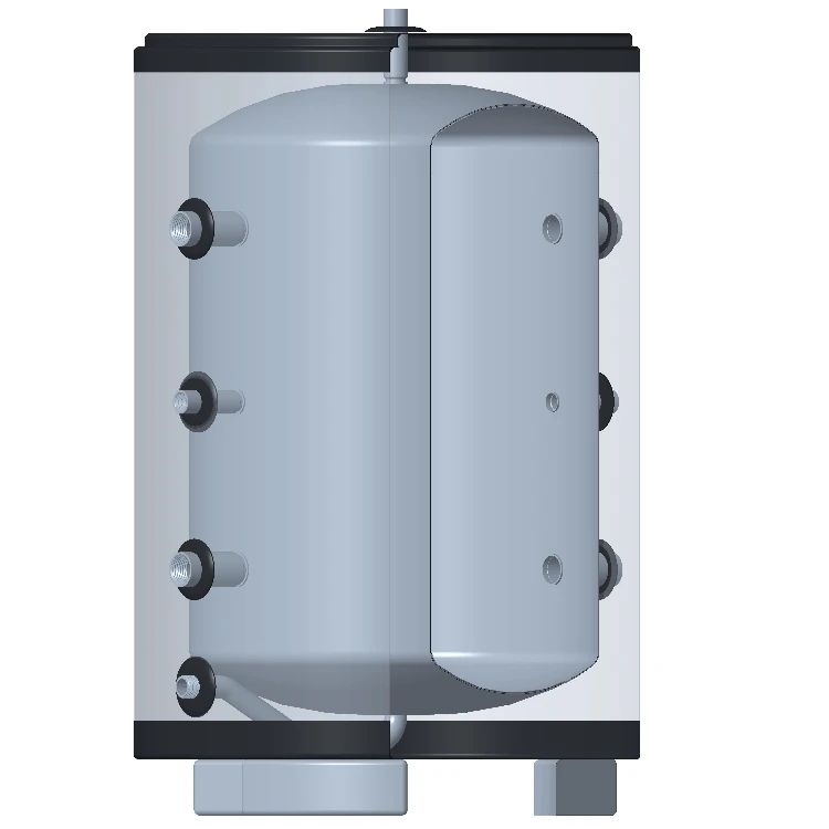 CE RoHS PED certificate air to water heat pump buffer tank  stainless steel storage  tank for commercial and residential use