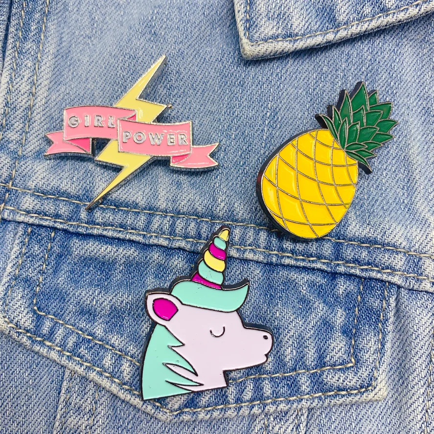 Cute Unicorn Soft Enamel Pin 3D Engraved Black Nickle High Polished Custom Enamel Lapel Pin