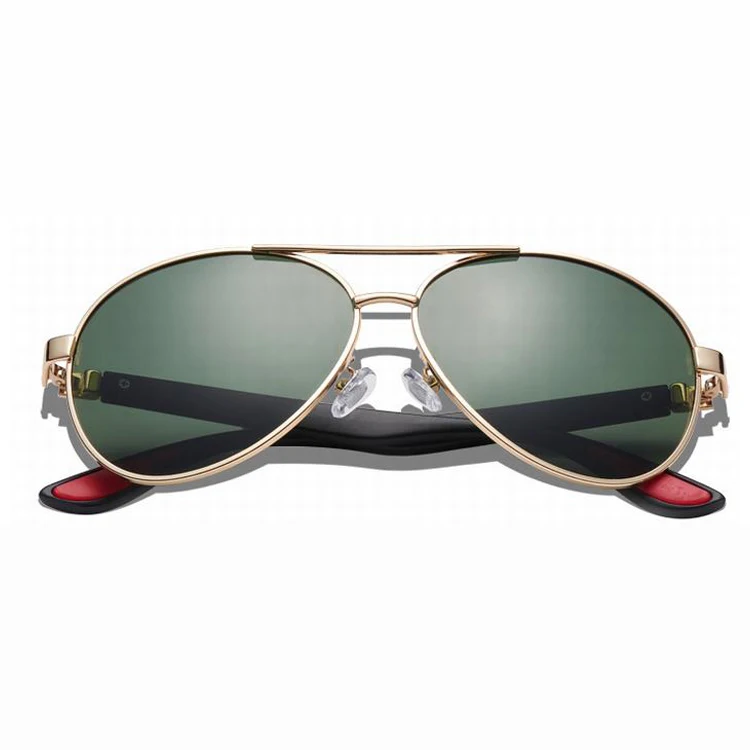
P3025 brand design classic metal frame pilot drive polarized sunglasses eyewear aviation sunglasses for men night vision glass 