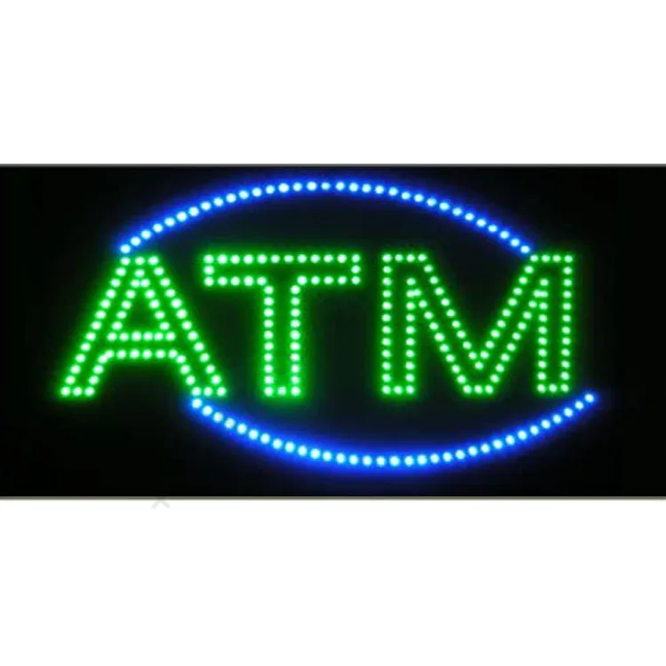 Рекламная рекламная неоновая вывеска супер яркая светодиодная вывеска ATM на заказ светодиодная буква открытые вывески