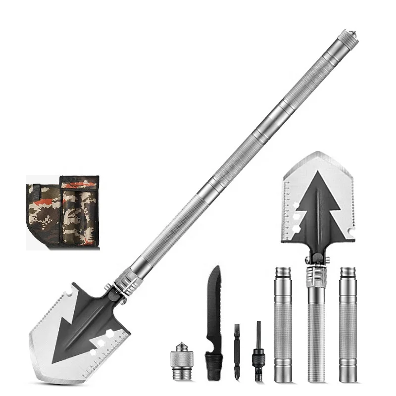 High Quality Hot Sale Multi-functional Outdoor Camping Climbing Tactical Portable Folding Survival Shovel Car emergency shovel