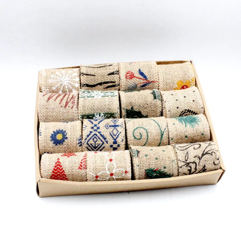 
Natural Burlap Roll Jute Ribbon Printing Ribbon For Decoration 