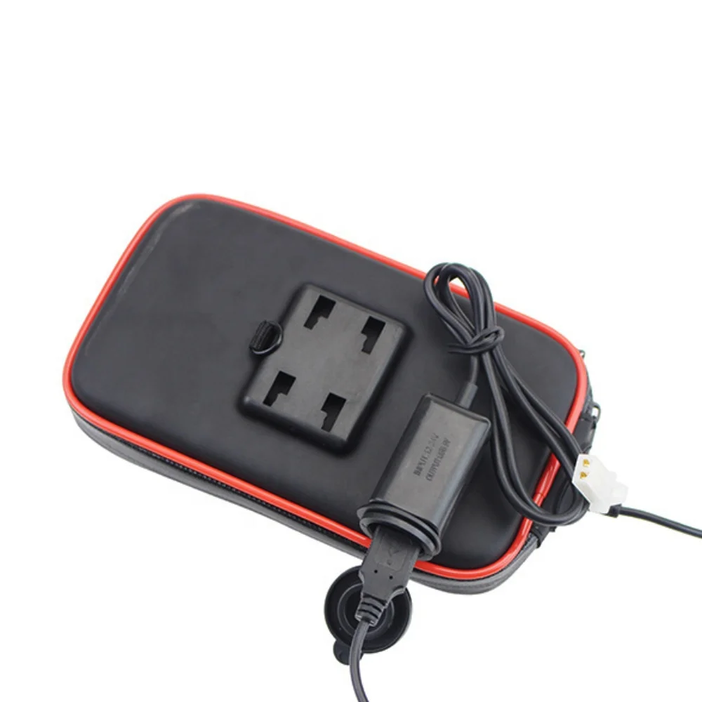 Size XL Waterproof motorcycle Mobile Phone Cellphone GPS Handlebar Mount Holders with USB Charger