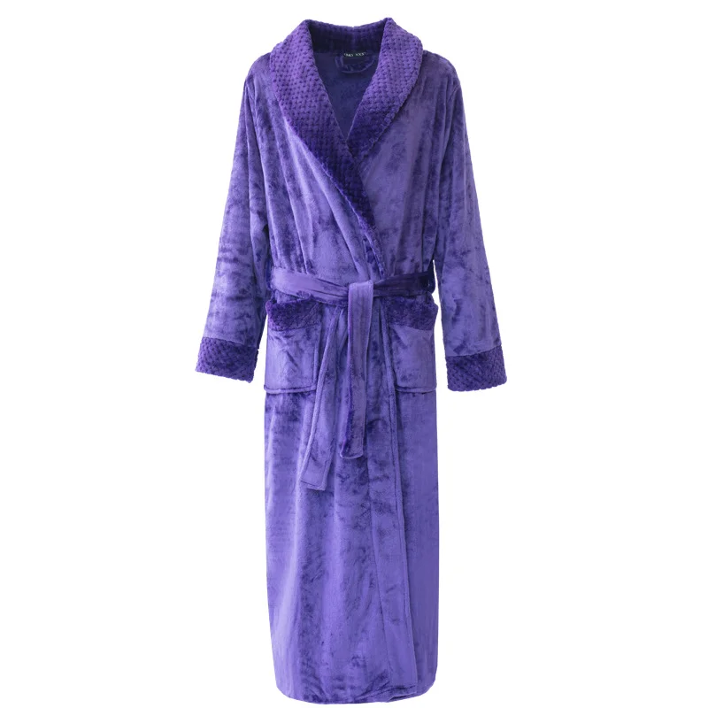 Unisex Velour and Terry Cloth Bathrobe 100% polyester Microfiber Hotel/Spa Robes Classic For Men or Women Bath Robes