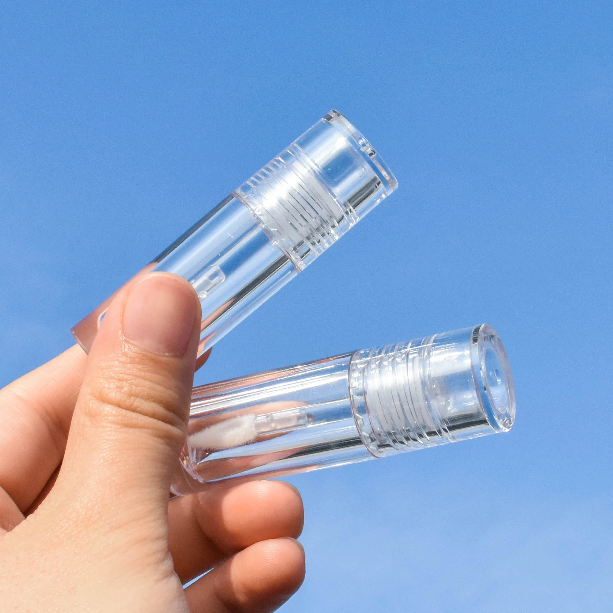 Hot Sell Fully transparent Empty Tube Lip Gloss Packaging Tubes Lip Oil Custom Logo Lipgloss Tubes And Packaging