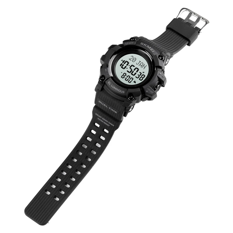 skmei 1680 Man Azan wristwatch for Muslim Prayer Time Qibla Compass watches