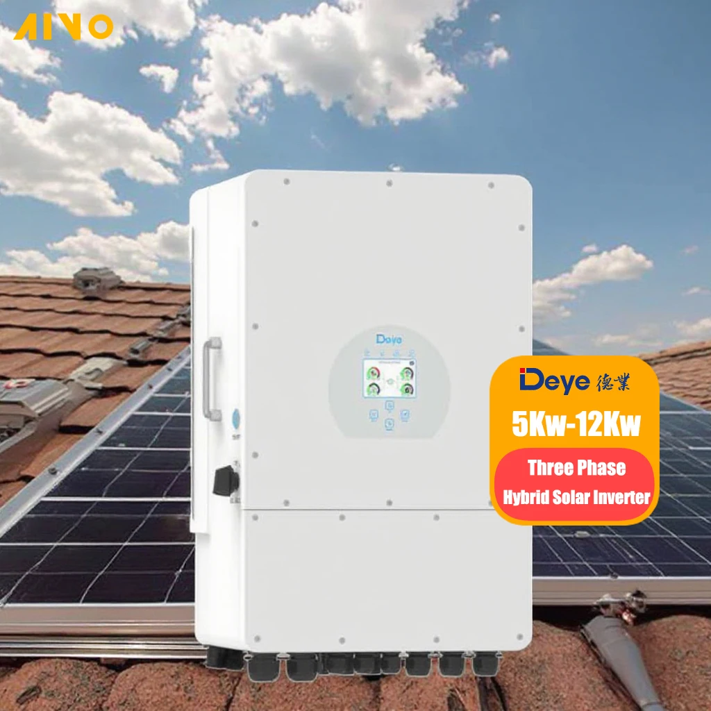 New Arrival Deye SUN-5-12K-SG04LP3-EU Hybrid Solar Inverter 5Kw-12Kw MPPT with 3 Phases low voltage inverter EU stock