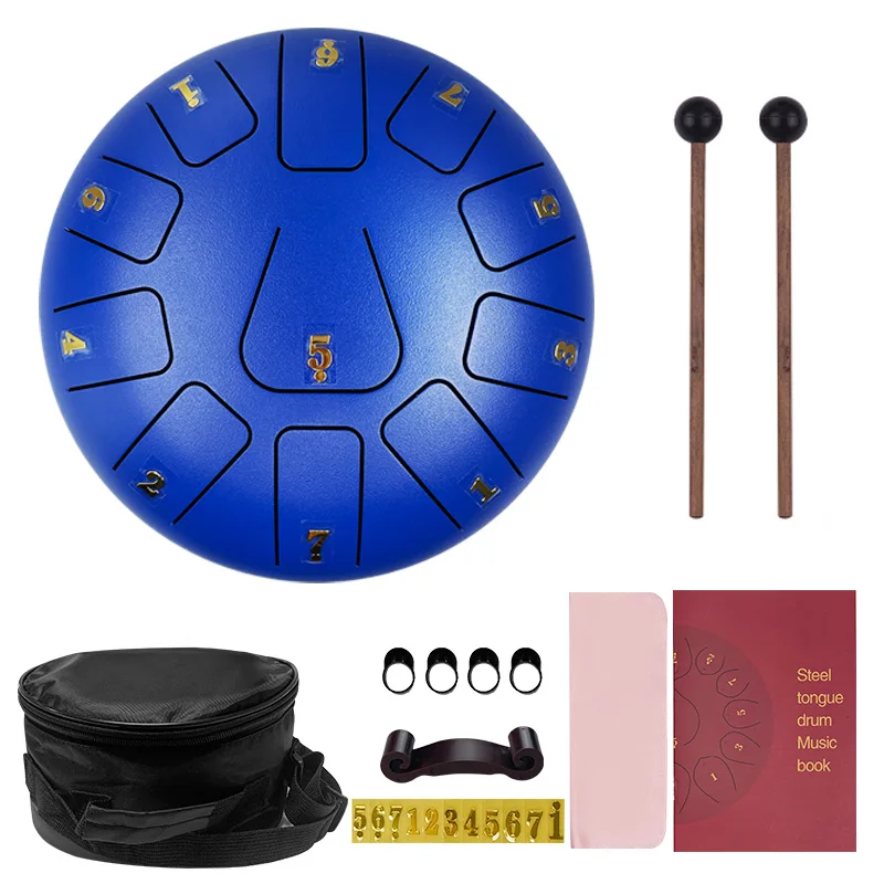 High Quality OEM Customized Drum 8 Inch 11 Notes Steel Tongue Drum Hand pan Drum Tank Drum Percussion Instrument For Music Show