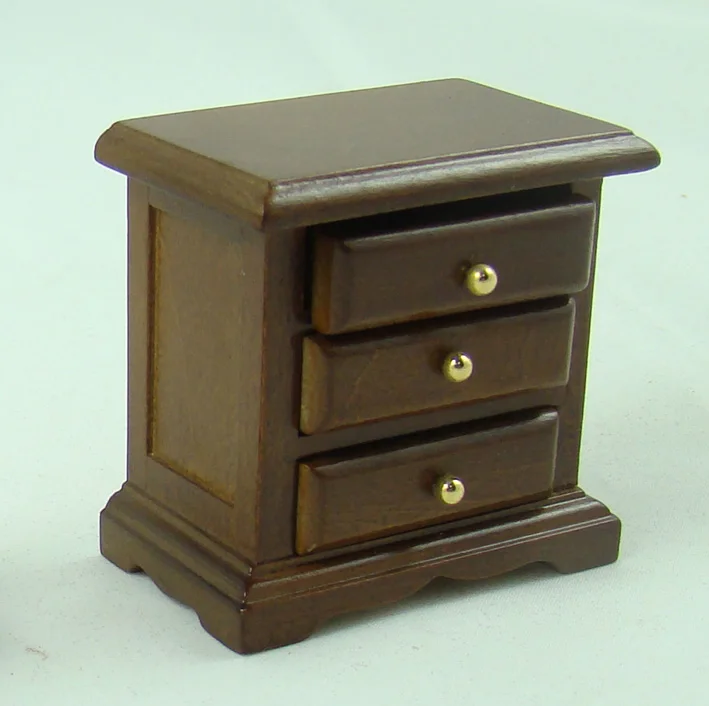 1/12 Scale Handmade Wooden Dollhouse Furniture End Table Custom Dollhouse Miniature Cabinet Furniture Toys