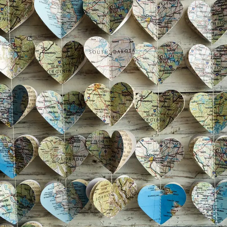 specially Travel wedding decor with map