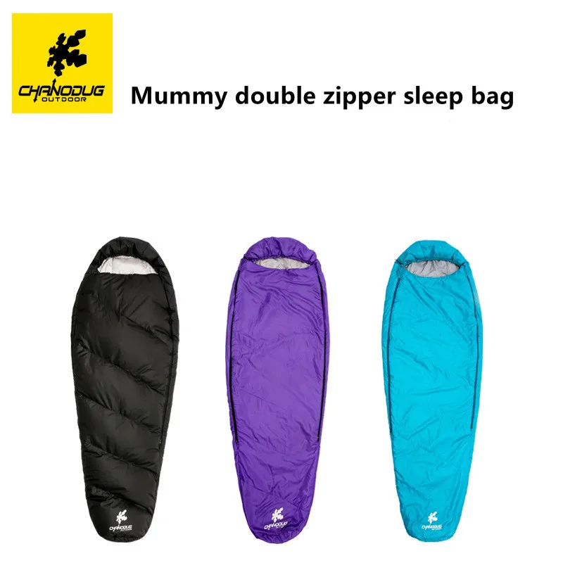 Outdoor Adult Camping Winter Thickened Cold Proof And Warm Adult Goose Down Sleeping Bag hiking Single silk Sleeping Bag