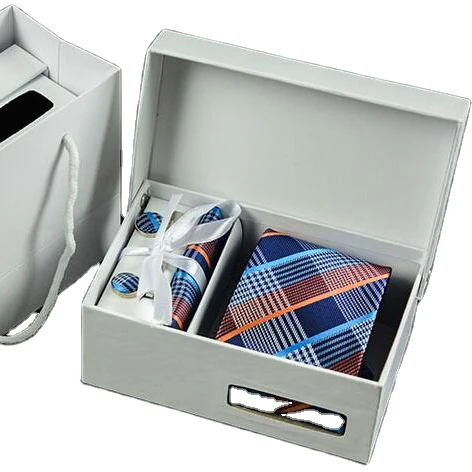 
Мужской галстук Подарочная коробка 6 шт. Подарочная коробка галстук Карманный воротник запонки 