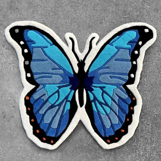 OEM Design 3D Handmade Tufted Wall Hanging Custom Die Cut Hand Tufted Carpet Area Rugs Shaped Rug