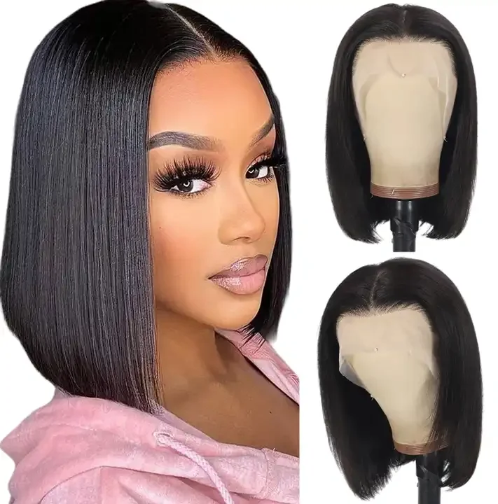 Bob Wigs Human Hair 13x4 Lace Frontal Wigs Transparent Brazilian Hot Sale Cheap Bone Straight Long 8-16 Inch