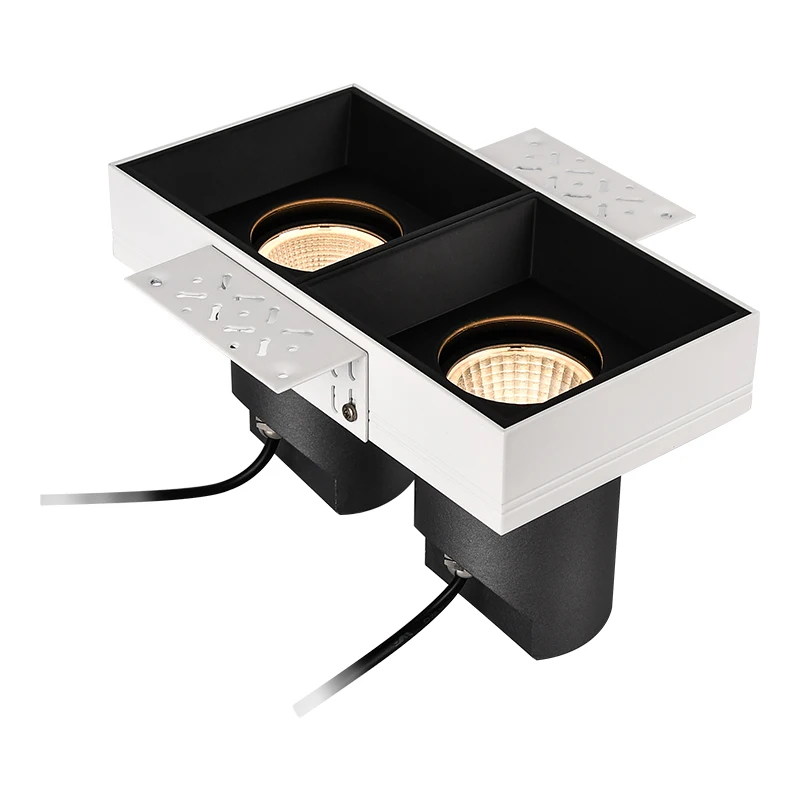 Hot sale LED grille lampshade 600 600 4tubes LED blinds lamp trough steel factory office lamp