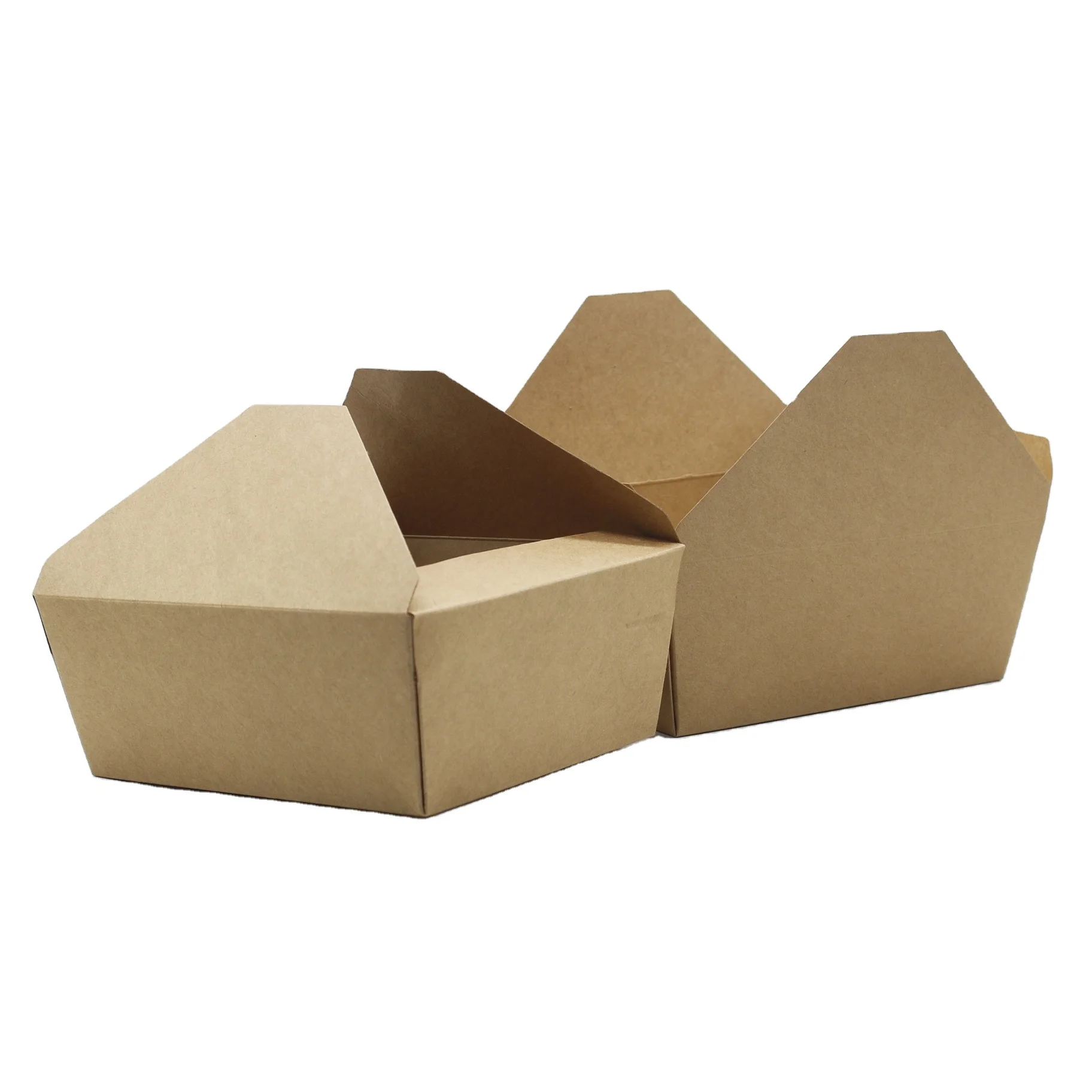 Disposable biodegradable paper food deli delivery container