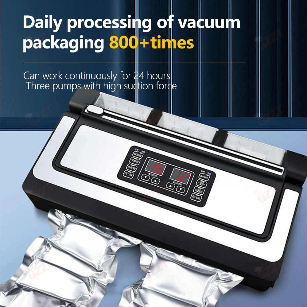 Heavy Duty Vacuum Food Sealer Double Pumps Vacuum Packing Machine Foodsaver Vacuum Sealer Bags Rice Brick Packing Machine