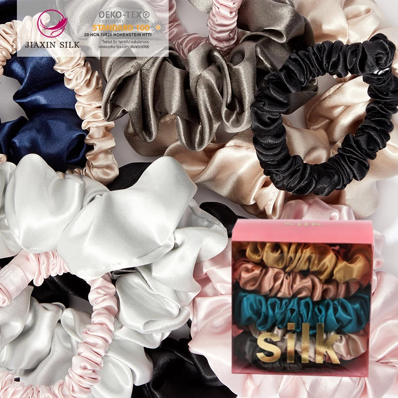 Wholesale 100% Pure Silk Scrunch Satin Scrunchies Silk Scrunchies For Hair Beauty