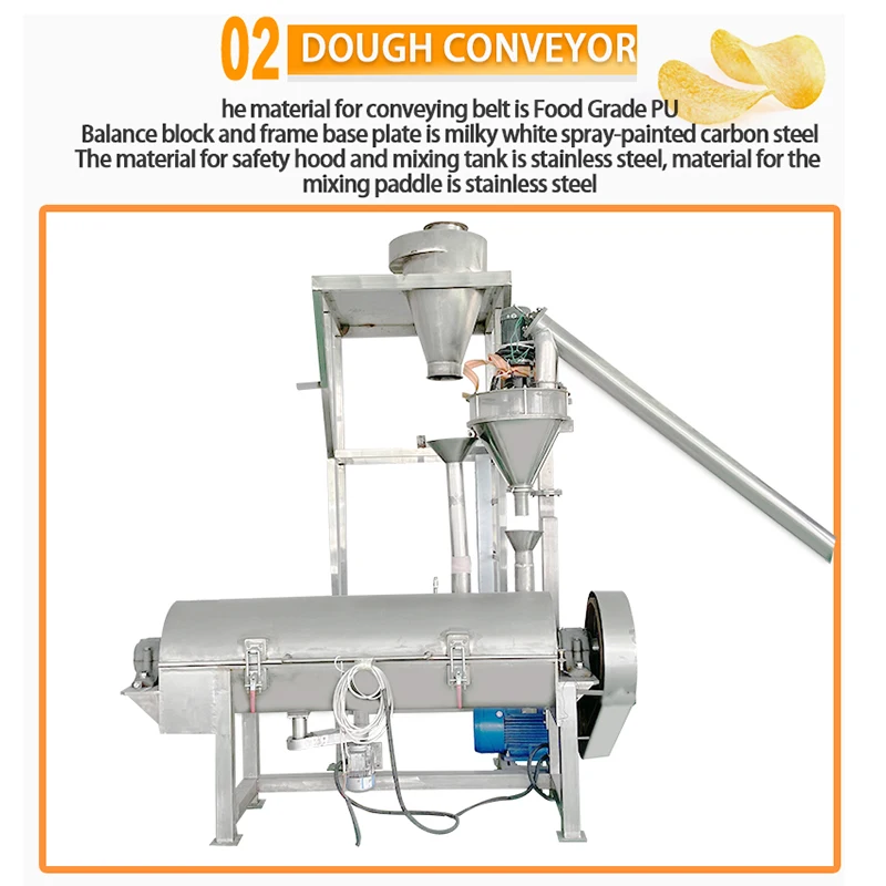 TCA gas heating automatic 250-300kg/h Pringles chips production line