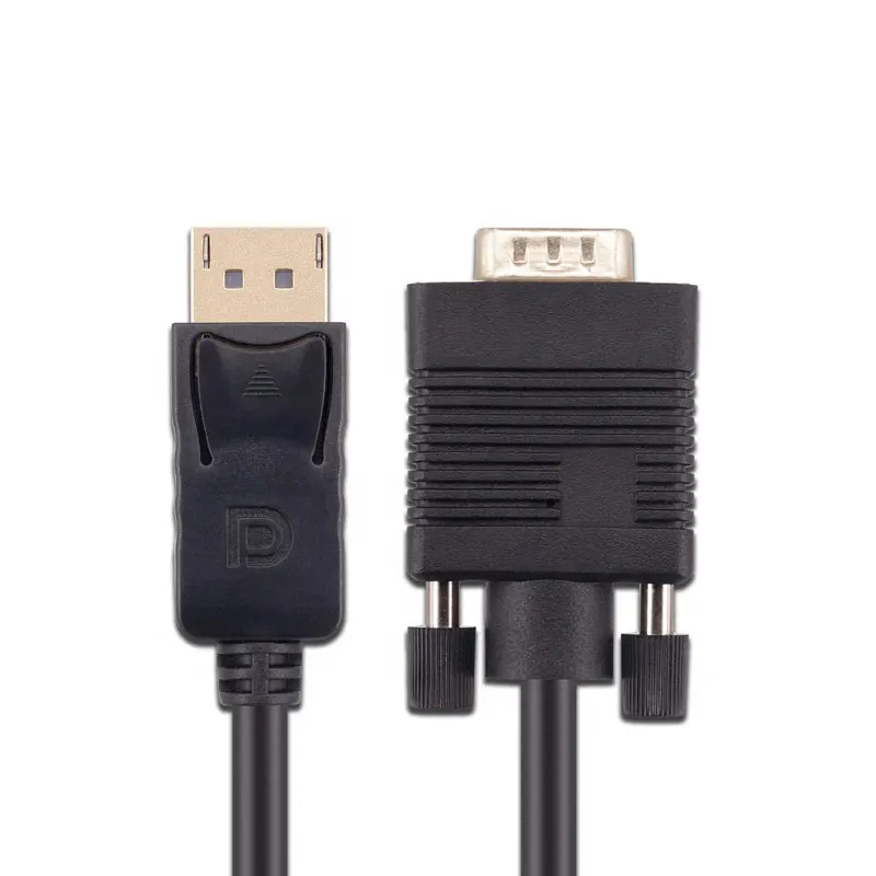 FARSINCE adaptador displayport dp male to a vga male adapter cable 1.8m cabo displayport 1080P