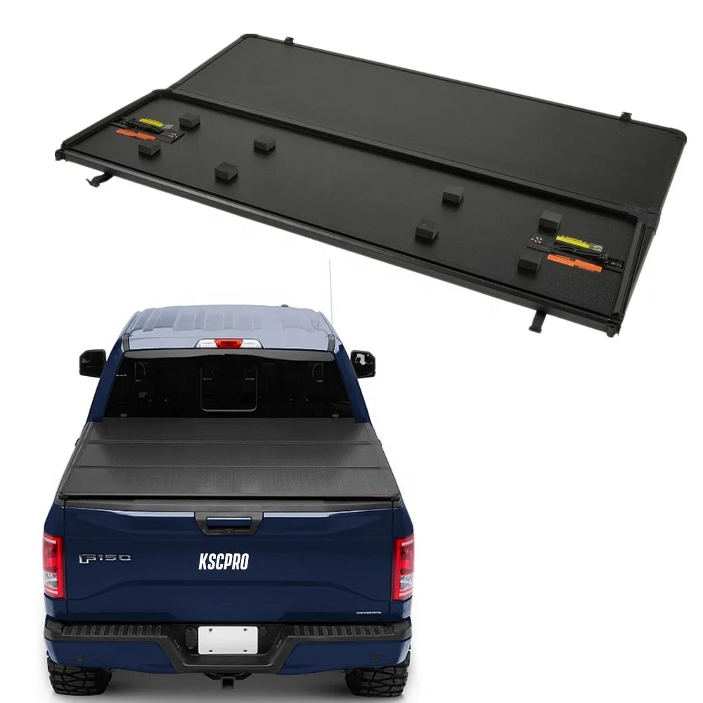 KSCPRO tonneau крышка тройного сложения жесткий складной грузовик покрывало для ОЗУ silverado sierra f250 tundra tacoma ranger
