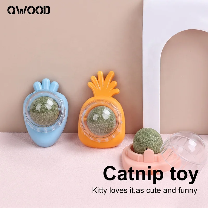 Заводская оптовая продажа логотип в форме моркови кошачий мяч игрушка для кошачьей мяты облизывания кошек