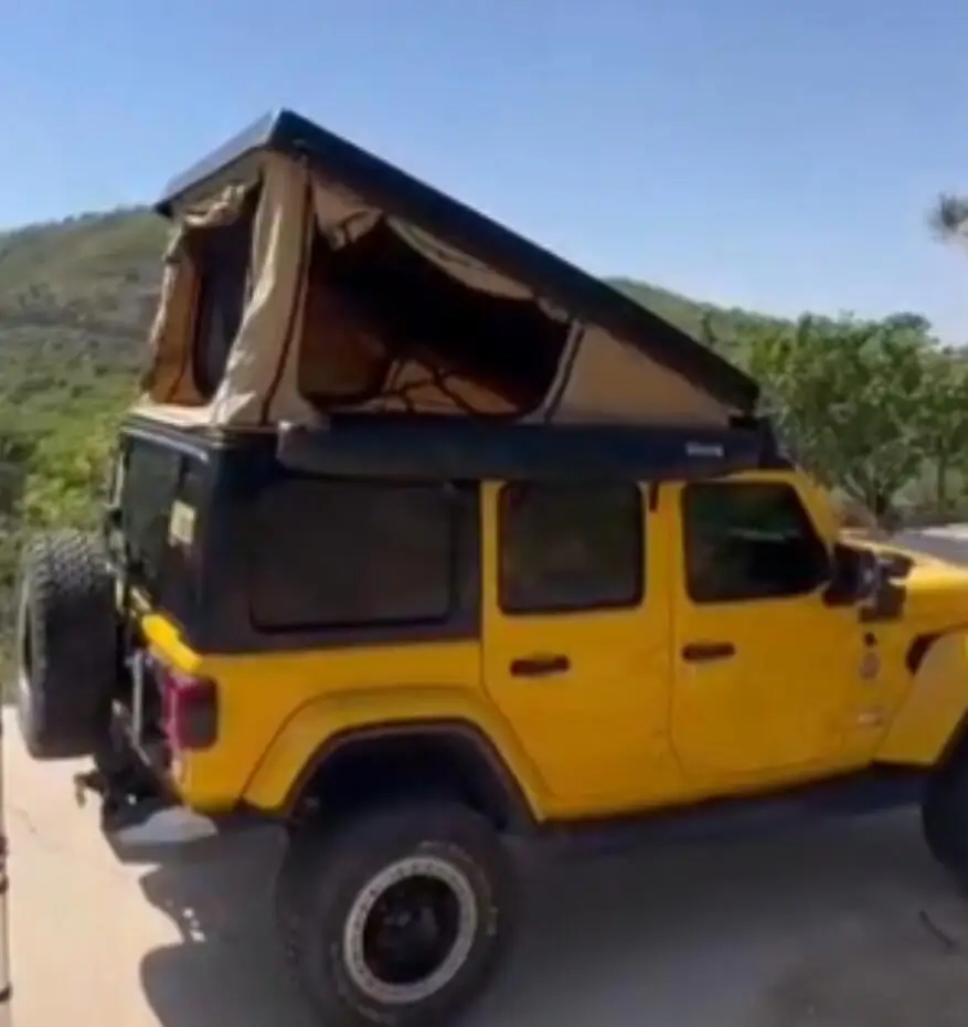Палатка на крыше для Jeep Wrangler 4x4 из стекловолокна с твердым корпусом кемпинга