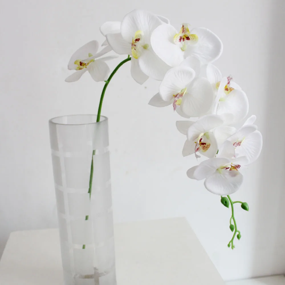 New Arrival Wholesale 9 Heads Artificial Phalaenopsis Butterfly Orchid Silk Orchids For Home Decor Ins Likes