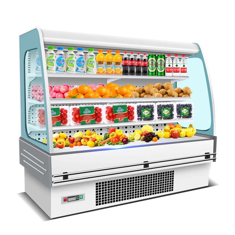Aihaosi коммерческий открытый дисплей холодильник супермаркет напиток молоко витрина открытый холодильник дисплей