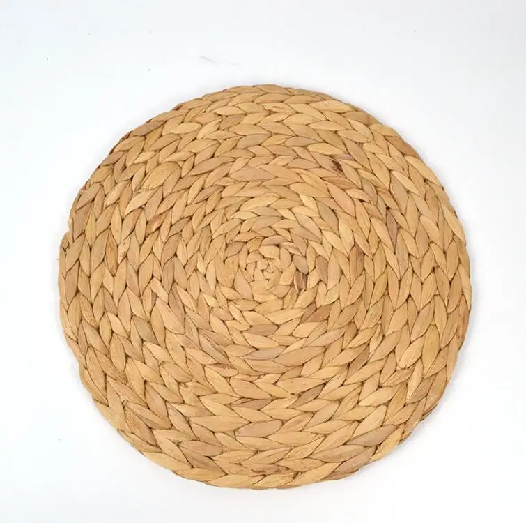 Вязаный стол из пшеничной соломы, теплоизоляционная подставка под столовую посуду, декоративный соломенный коврик, украшение для стола