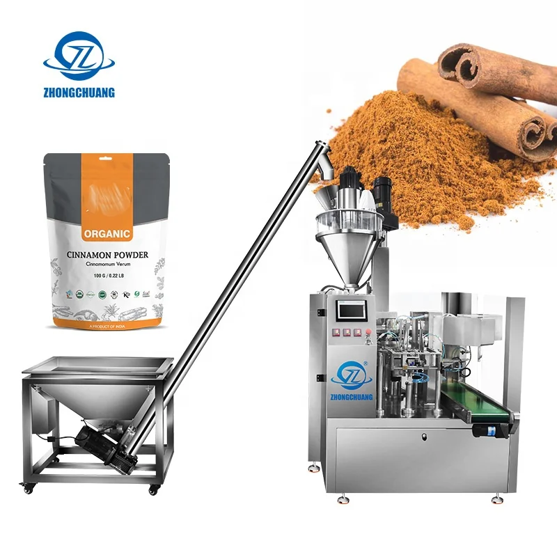 Factory Price Protein Spice Filling Packaging Spices Flour Premade Bag Cinnamon Powder Packing Machine