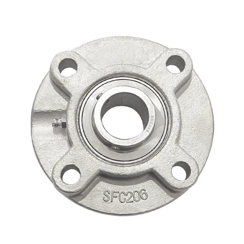 Corrosion-resistant high-temperature resistant stainless steel bearing seat 304 spherical pillow block bearing SUCFC204 206