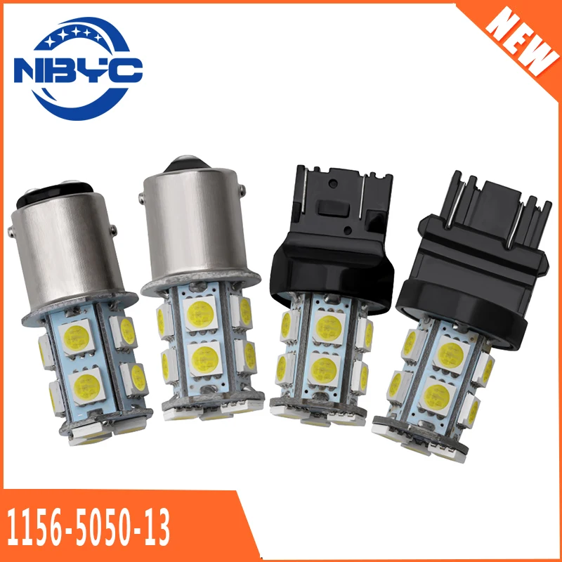 NBYC 1156-5050-13 T10 13 SMD 1156 1157 7443 3157 LED Car Clearance Lights Lamp DC 12V White Color