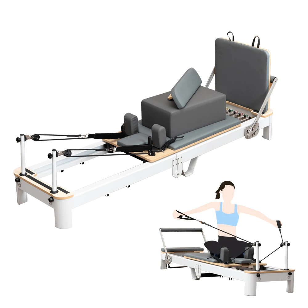 Professional Custom Design 3 In 1 Sound Off Smooth Body Shaping Aluminum Pilates Reformer