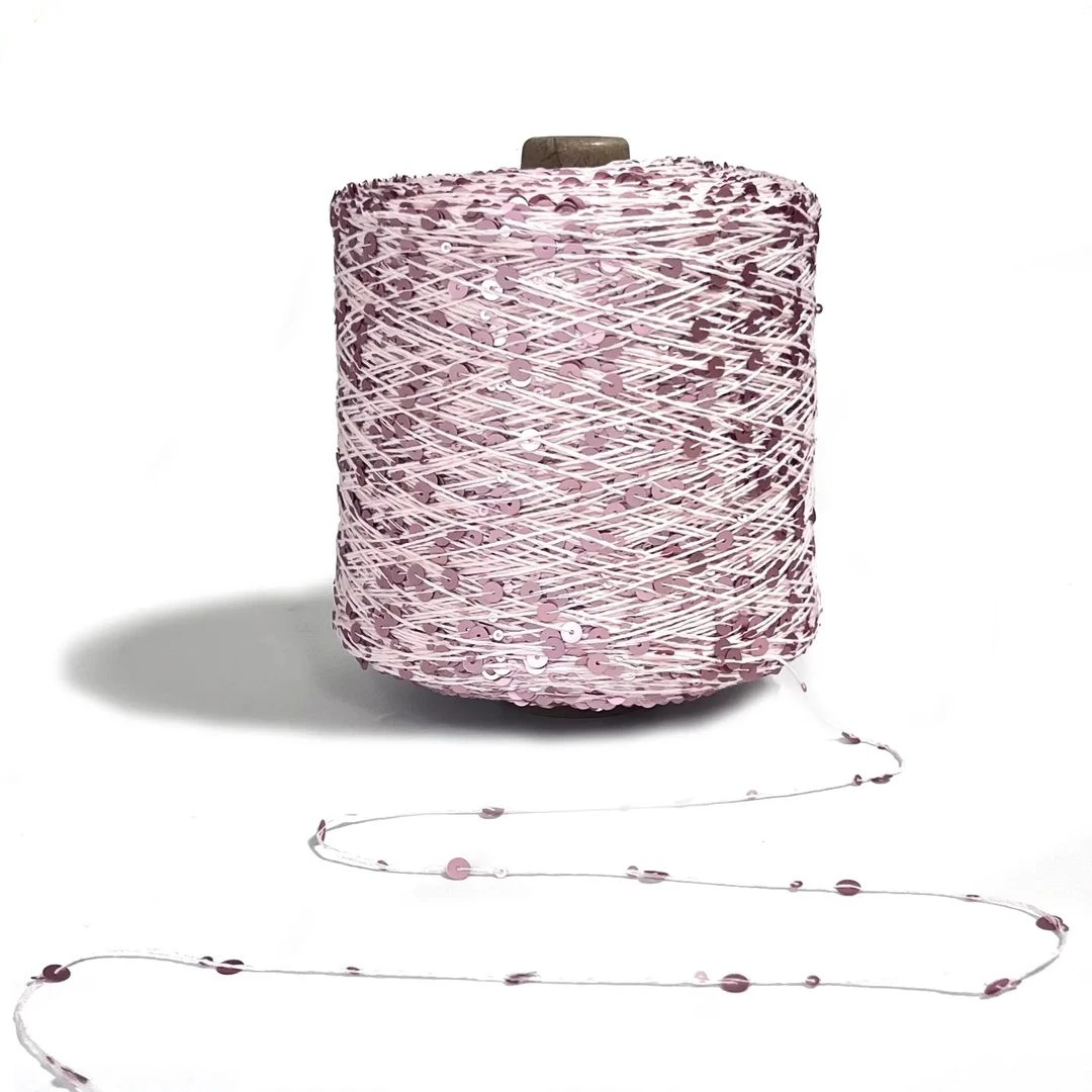 Lotus Yarns Fancy Yarn Cotton Sequin Colored Cone Yarn 50g/100g/200g/1kg For Hand Knitting Crochet Hand Woven