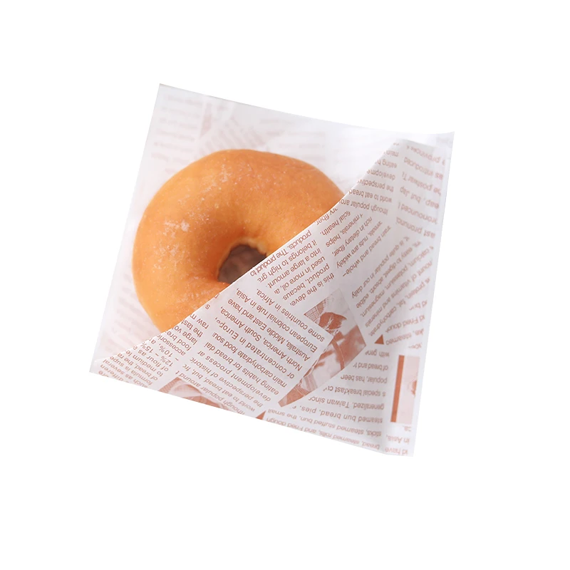 
Alibaba China Supplies Two Sides Open Custom Print Burger Bread Pastry Wrapping Kraft Paper Bag Wholesale 
