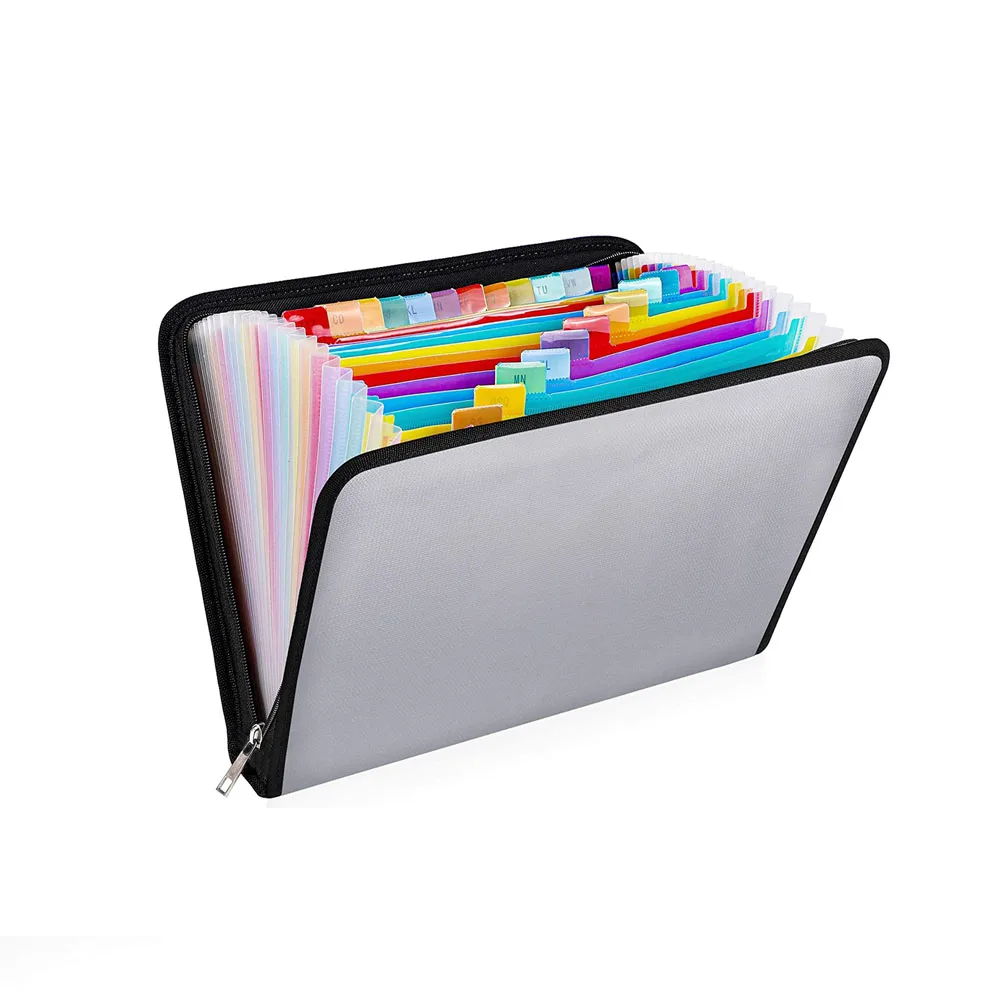Accordion File Organizer Index Binder Document Folder For Business Office Study Expanding Files Folder 13 Pockets