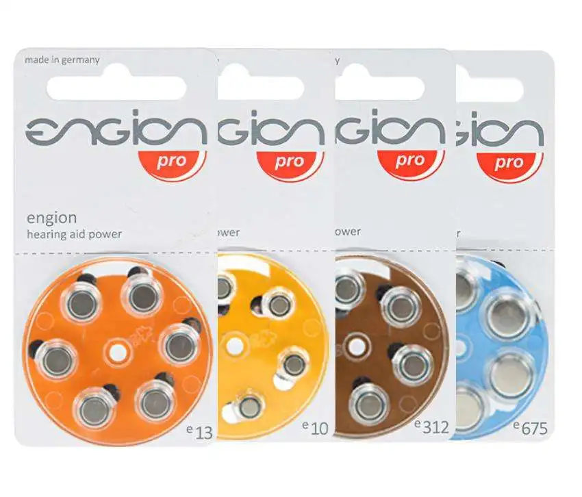 ENGION Hearing aid battery button cells Zinc Air Batteries 1.4v GERMAN ORIGIN varta made all sizes battery