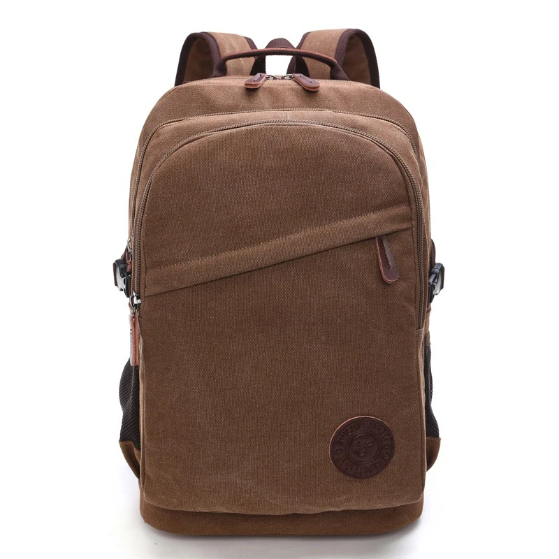 Wear-resistant Washed Canvas Bag Leisure Canvas Student Backpack Canvas Laptop Bag