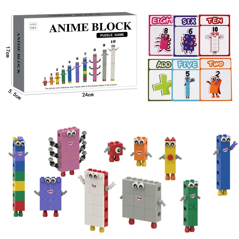 Numberblocks Transformable Card Game Action Figure Handwork Educational Toy Boys Girls Develops Imagination Hand-on Skills Model