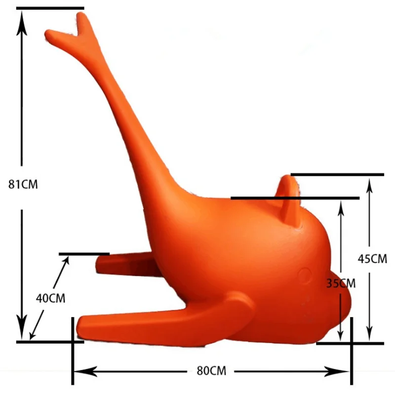 Custom Colorful Wear Proof Cold Resistant LLDPE Material Ice Skating Assistant Animals Dolphin Ice Skates Aids Green Orange Blue