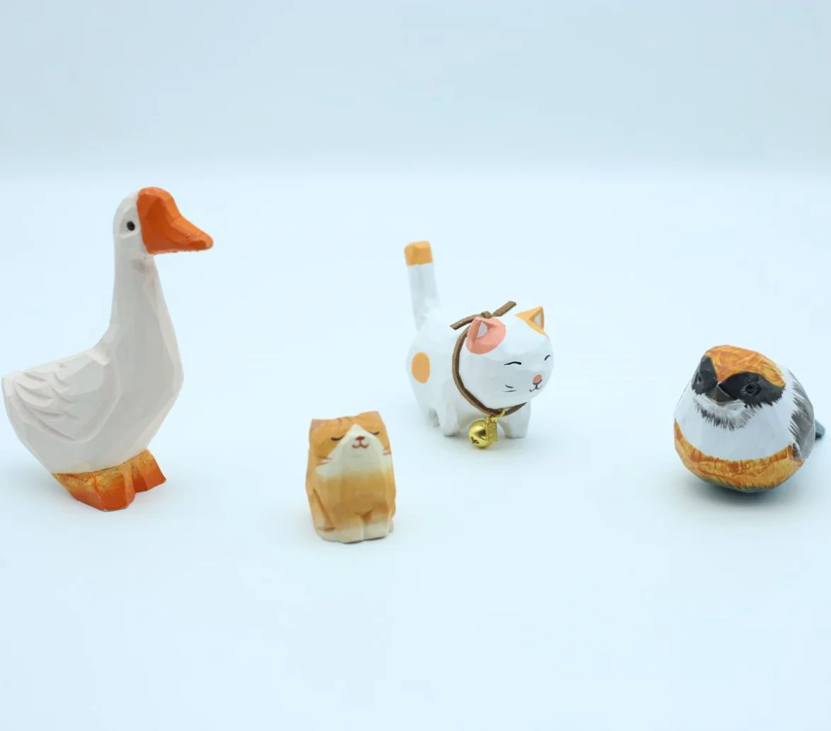 hand carved wood toy wooden animal toys montessori christmas gifts and crafts set handmade toys for kids