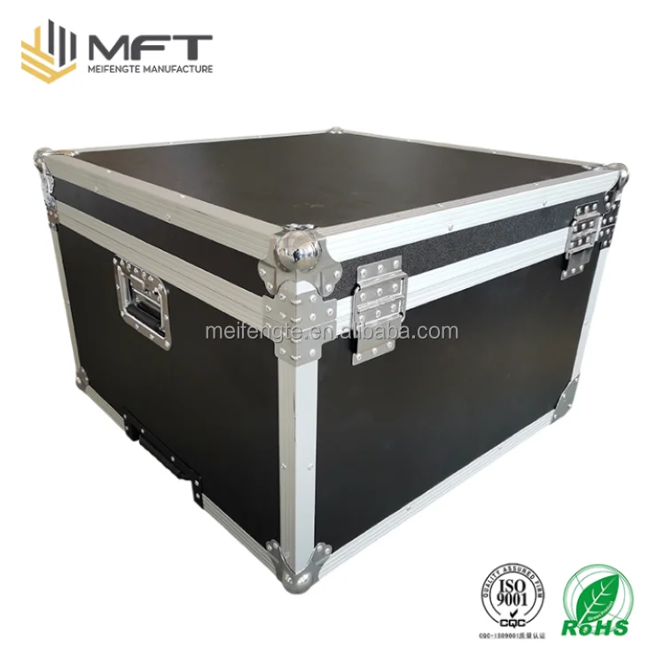 Flight Road Black Case Factory Direct Sale Durable Big Corner Aluminum Industrial Instrument Case Equipment Case Universal